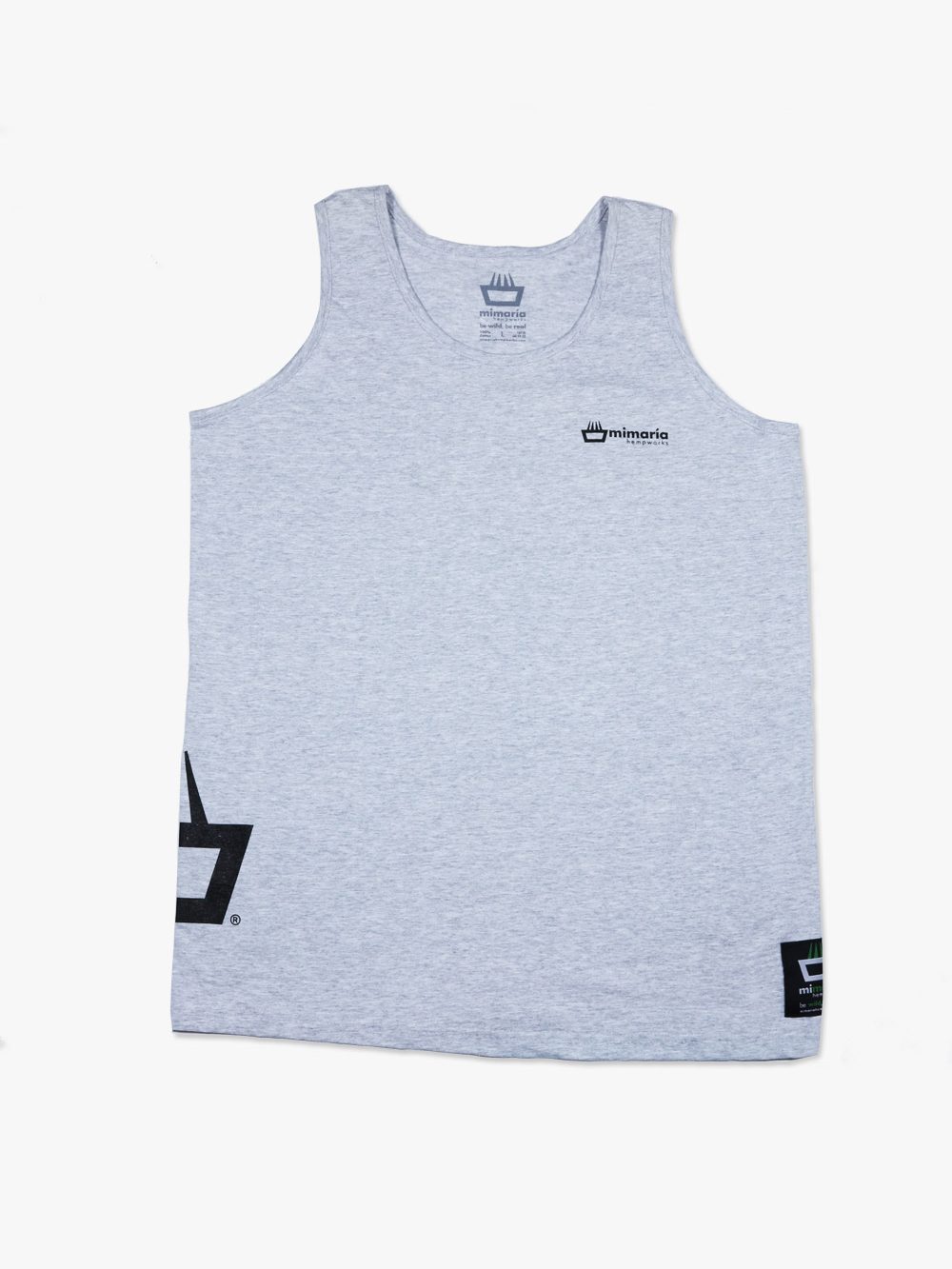 Camiseta de tirantes mimaría street photosynthesis de color gris con el logo en el costado