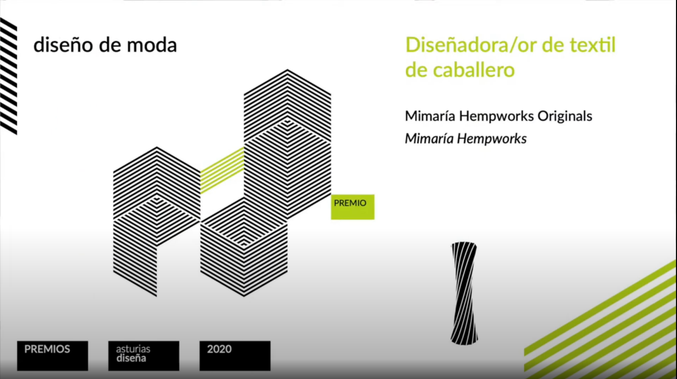 Premio diseño textil de caballero en los premios de Asturias Diseña